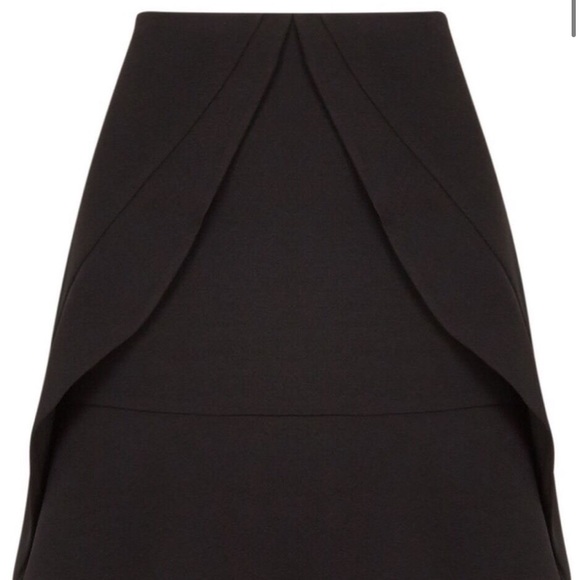 NWT BCBGMAXAZRIA black Lindsey ruffle skirt - Picture 4 of 9